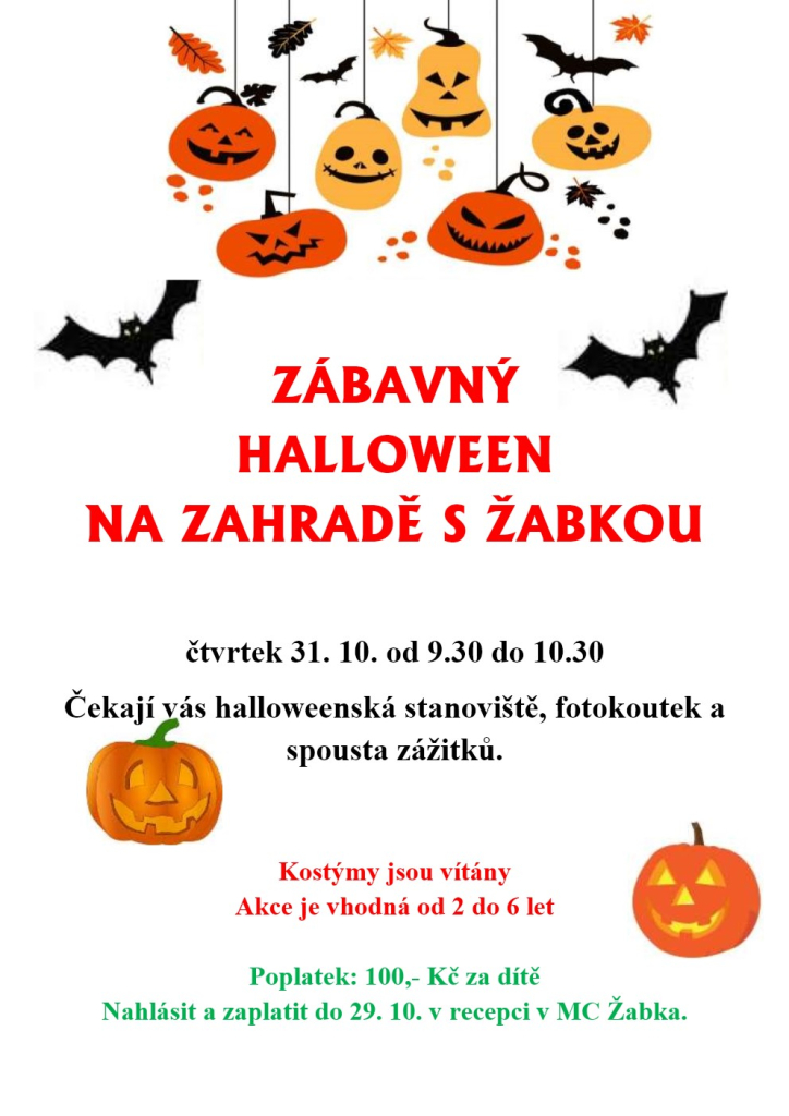 Zábavný halloween na zahradě s Žabkou