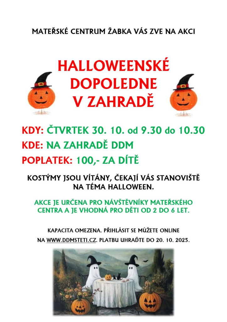 Halloweenské dopoledne v zahradě