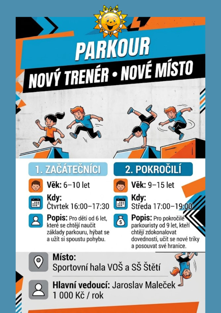 PARKOUR - NOVÝ TRENÉR - NOVÉ MÍSTO