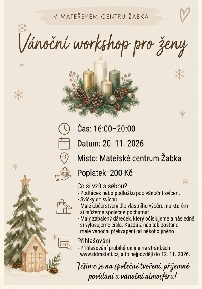 Vánoční workshop pro ženy