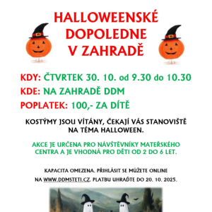 Halloweenské dopoledne v zahradě