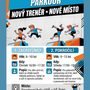 PARKOUR - NOVÝ TRENÉR - NOVÉ MÍSTO