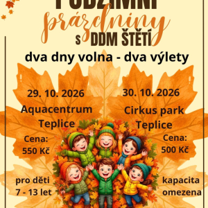Podzimní prázdniny - Aquacentrum Teplice